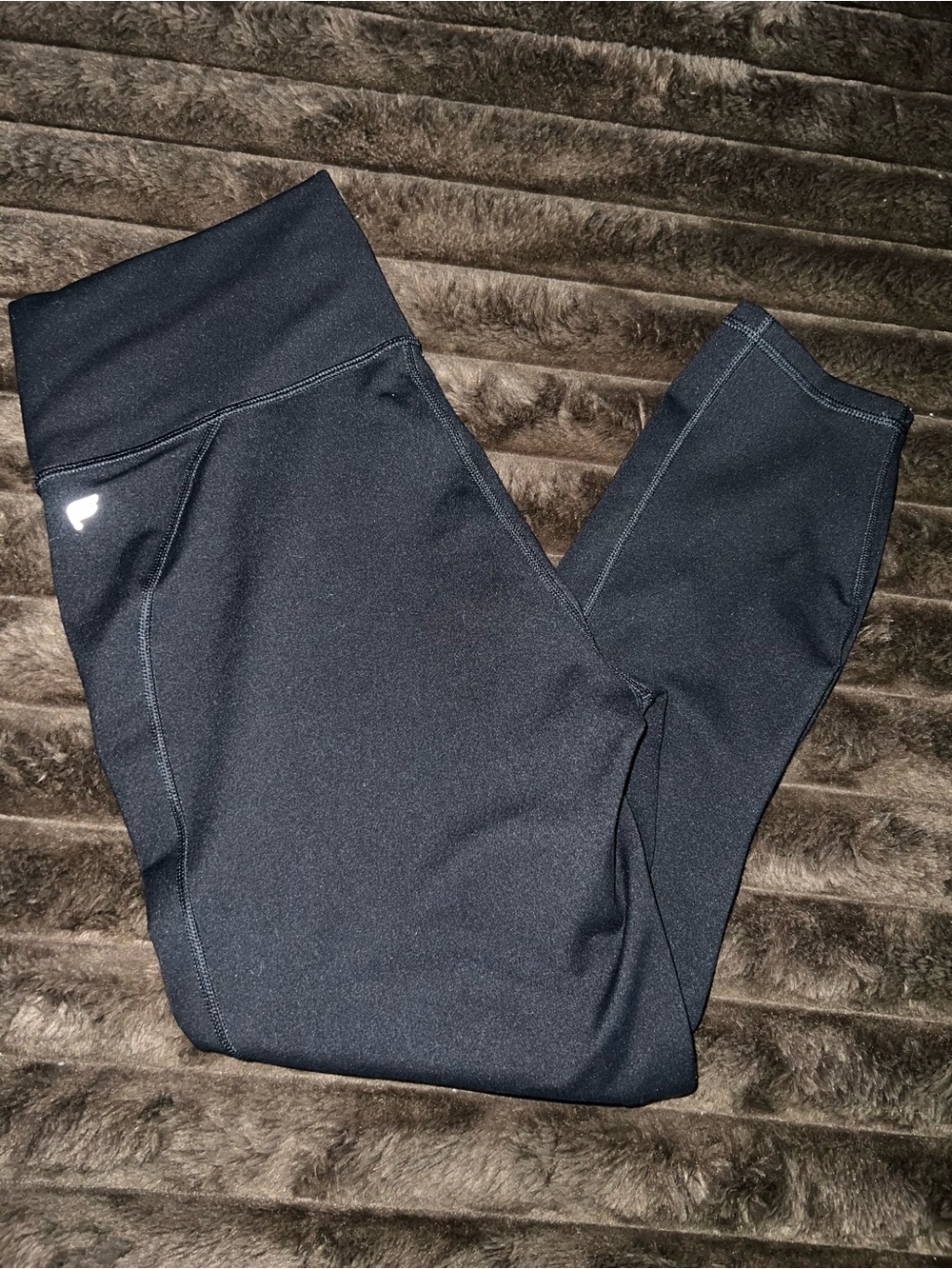 Black High-Waist Athletic Capri Leggings